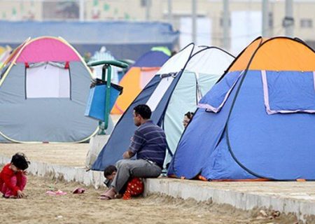 نصب بیش از ۱۵هزار چادر مسافرتی در بوستان‌های بندرعباس