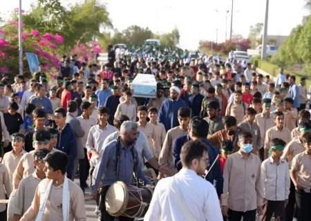 تشییع باشکوه پیکر مطهر شهید گمنام در شهرک فجر گاز